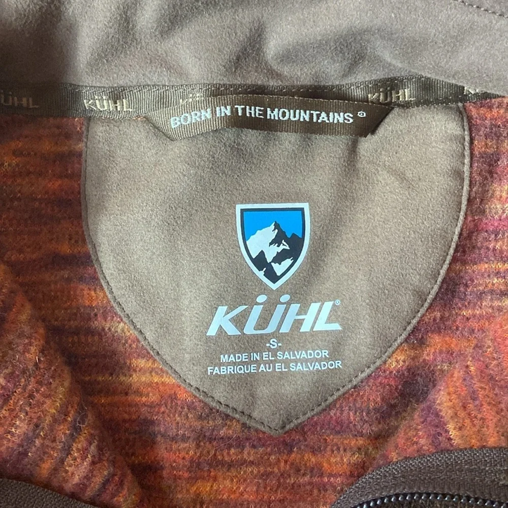 KUHL mens small two toned brown zip up jacket